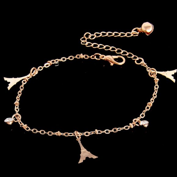 Sweet Simple Eiffel Shape Anklets Chain - Picture 1 of 5